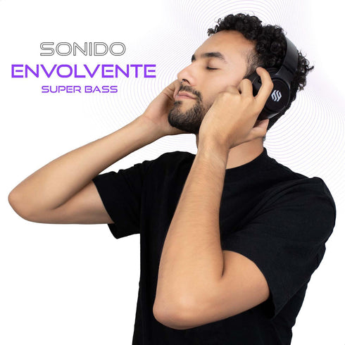 Audífonos gamer BINDEN Dark Combat Bluetooth Sonido 3D