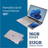 Laptop LM-156D Dual Screen 15.6"+7" Táctil, Intel N95, 16GB RAM, 512GB SSD, Win11 Pro, Stylus, Cámara abatible - Gris