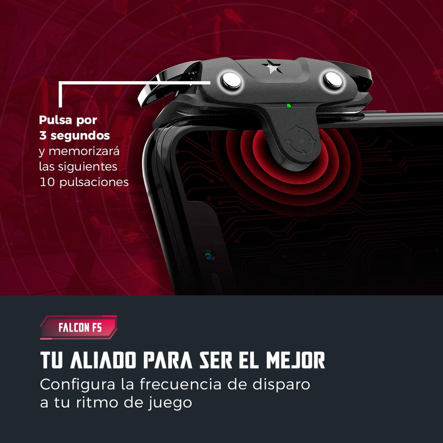 Gatillo Gamer BINDEN Falcon F5 p/Celular Programable