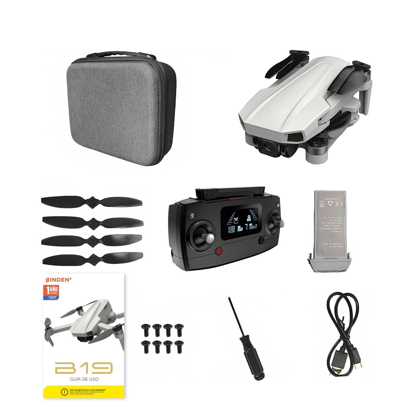 Drone Semi Profesional BINDEN B19 con Cámara 2K GPS 22 min vuelo (Reacondicionado)