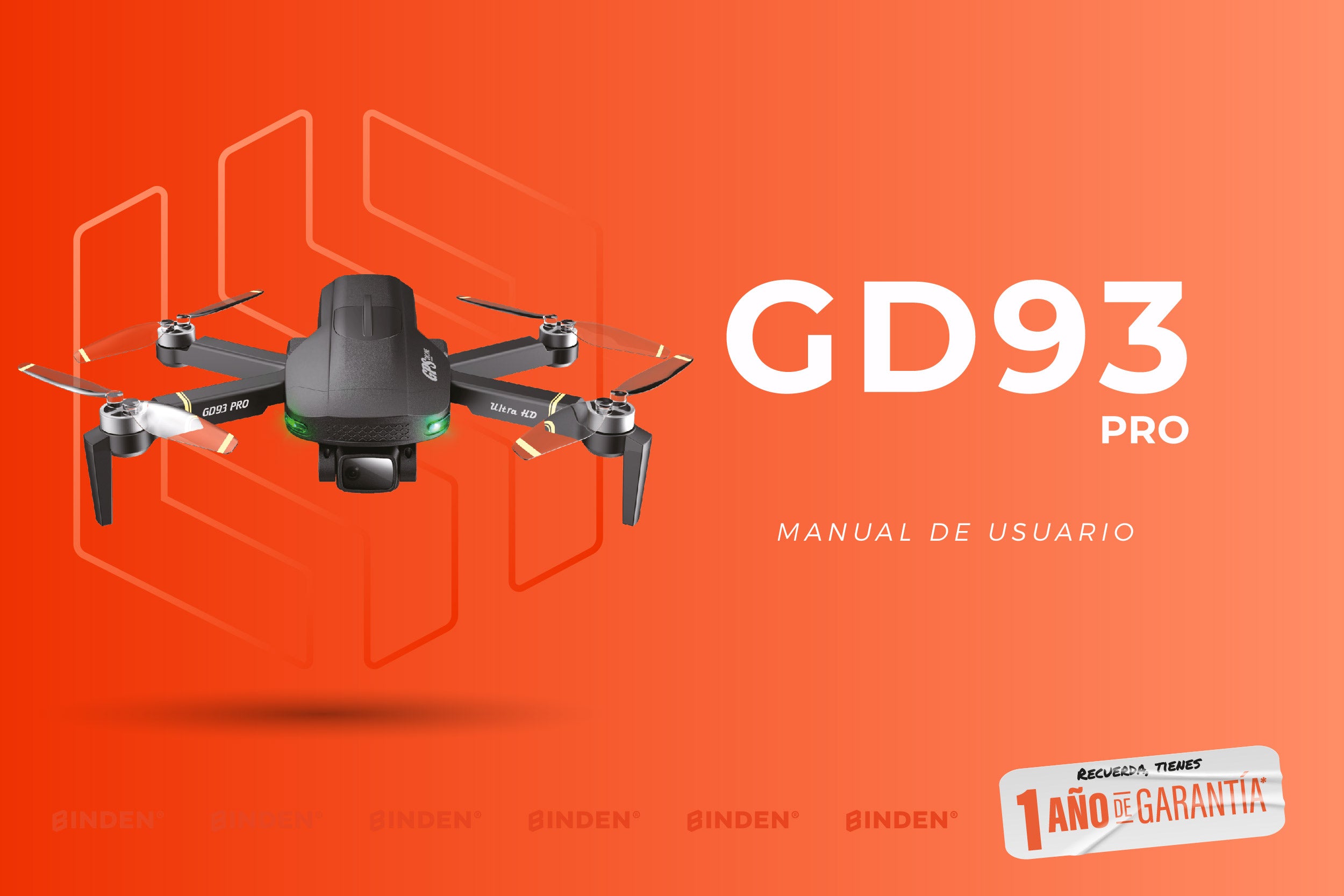 Manual de usuario: Drone GD93 pro
