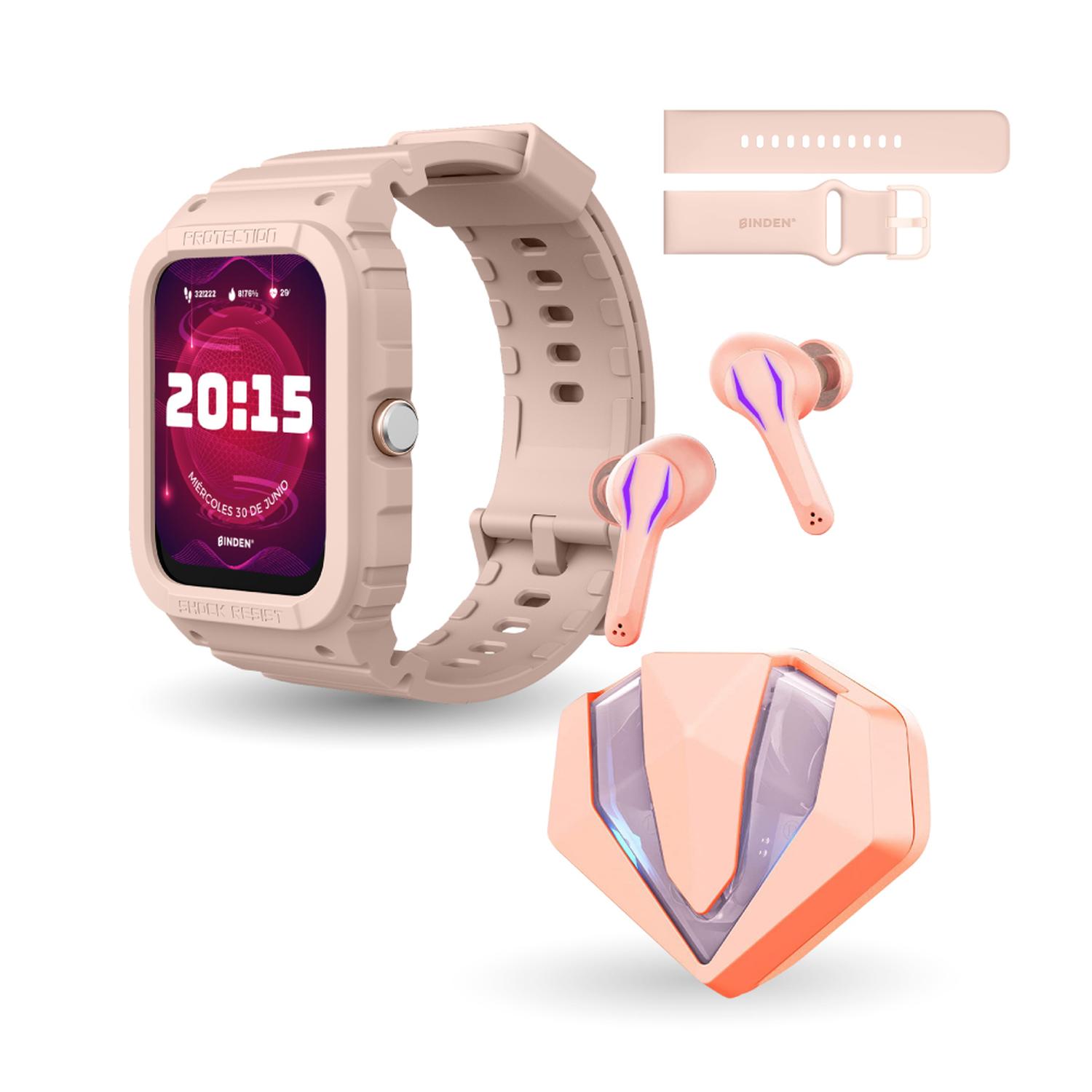 Kit Binden Smartwatch Era Xtream Deportivo + Audífonos Dark GemGame